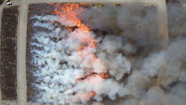Drones provide added dimension to monitoring experimental burns