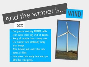 WIND ENERGY OVER TRADITIONAL FUEL 2 WIND ENERGY OVER TRADITIONAL FUEL 1