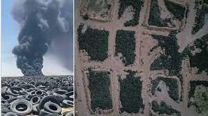 Kuwaiti citizens deal with effects of fires in world’s largest tyre graveyard