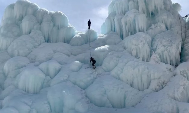 Climate change: The villagers building 100ft ice towers