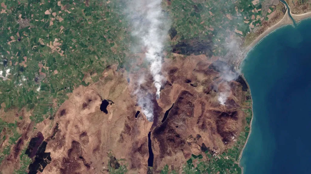 Area burned by UK wildfires in 2025 already at annual record