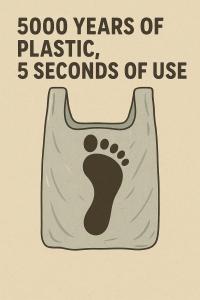 5000 Years of plastic, 5 seconds of use.