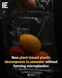 New plant-based plastic decomposes in seawater without forming microplastics