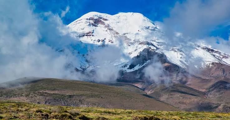 The highest mountain on Earth is not the closest mountain to outer space — because the planet bulges outward at the equator, the summit of a volcano in Ecuador called Chimborazo sits farther from the center of the Earth than Mount Everest does, even though Everest is much taller